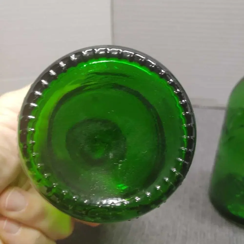 Grolsch Swing Top Beer Bottles Set 3 Green Glass Reusable Brewing